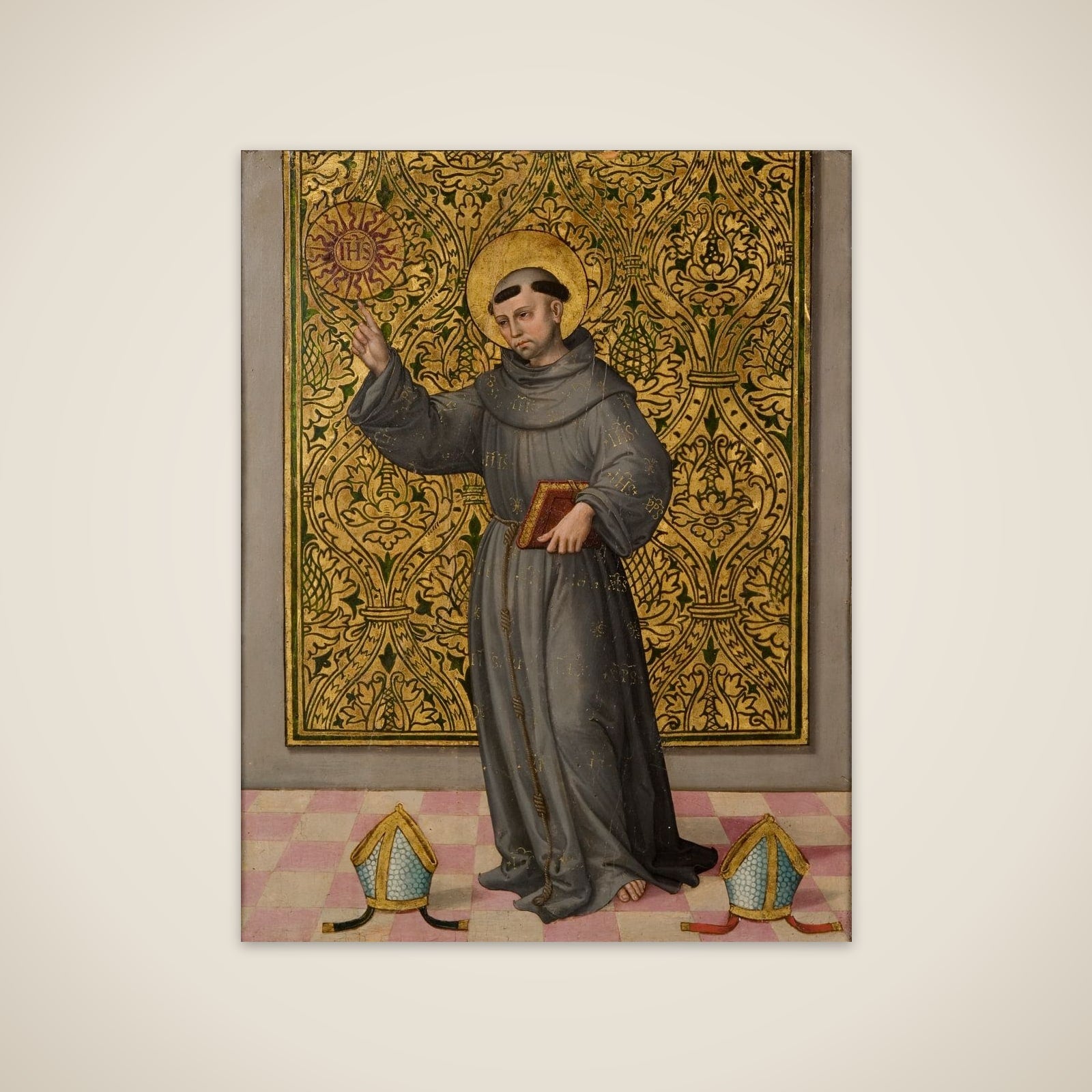 San Bernardino af Siena unframed print