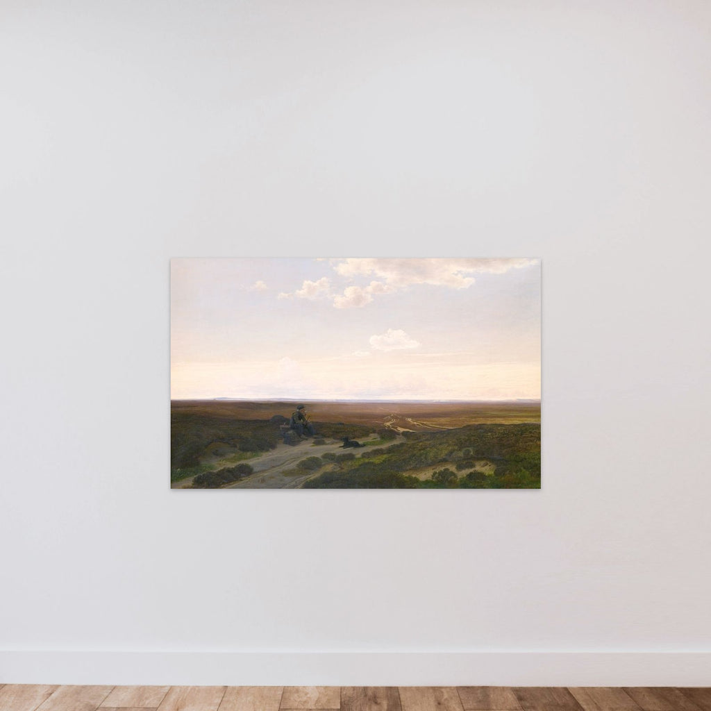 Udsigt over heden ved Pårup nær Silkeborg unframed — shown to scale