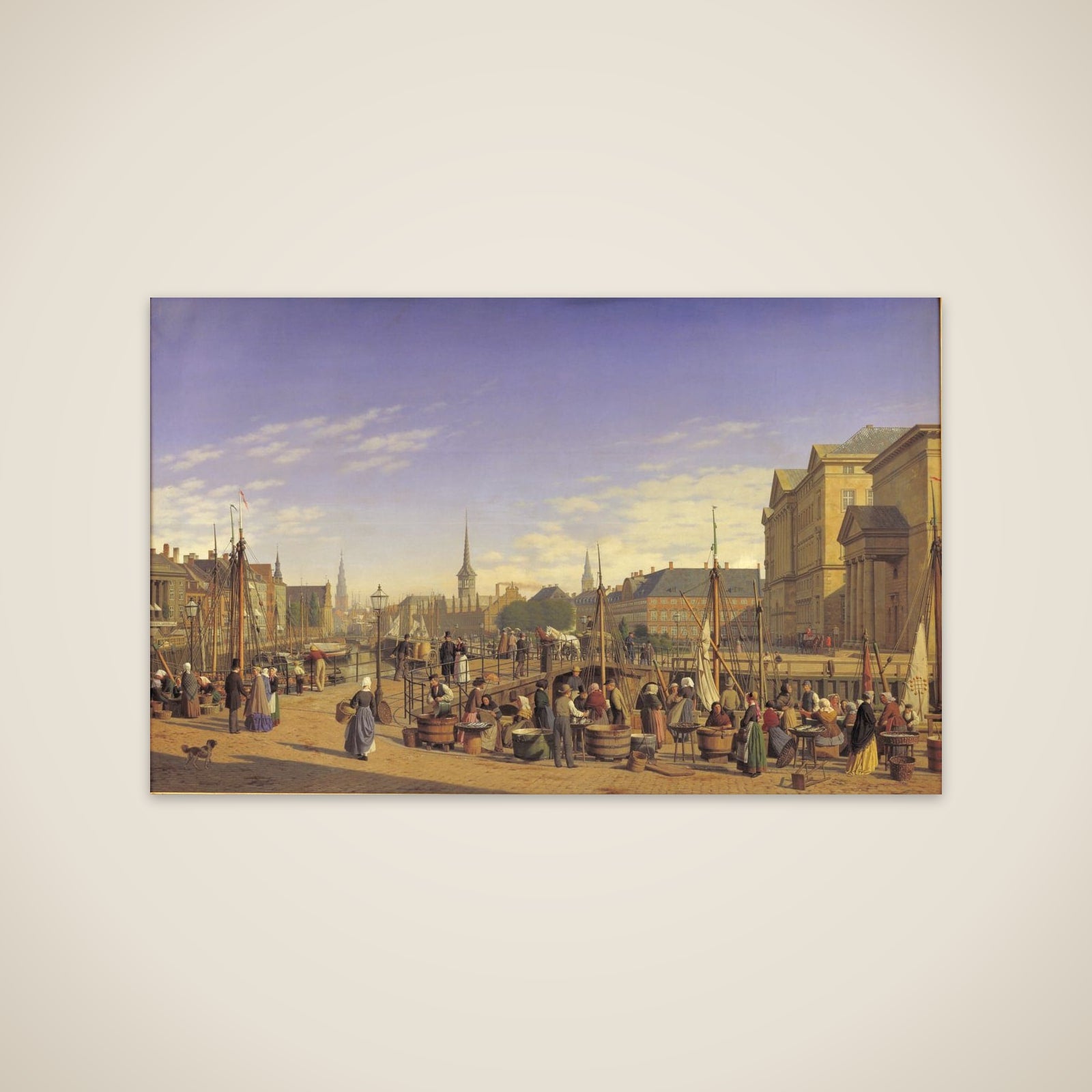 Udsigt fra Gammel Strand mod Christiansborg unframed print