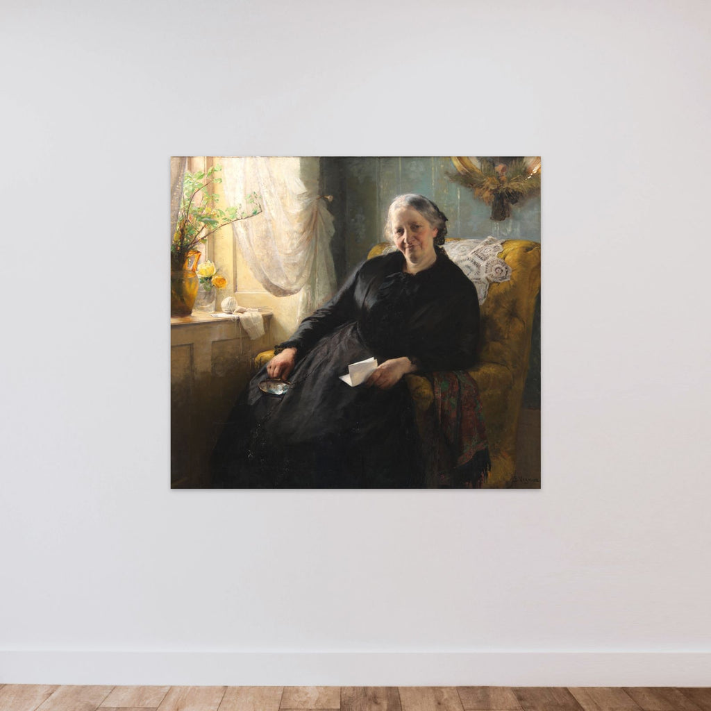 Portræt af Cecilie Trier, f. Melchior unframed — shown to scale