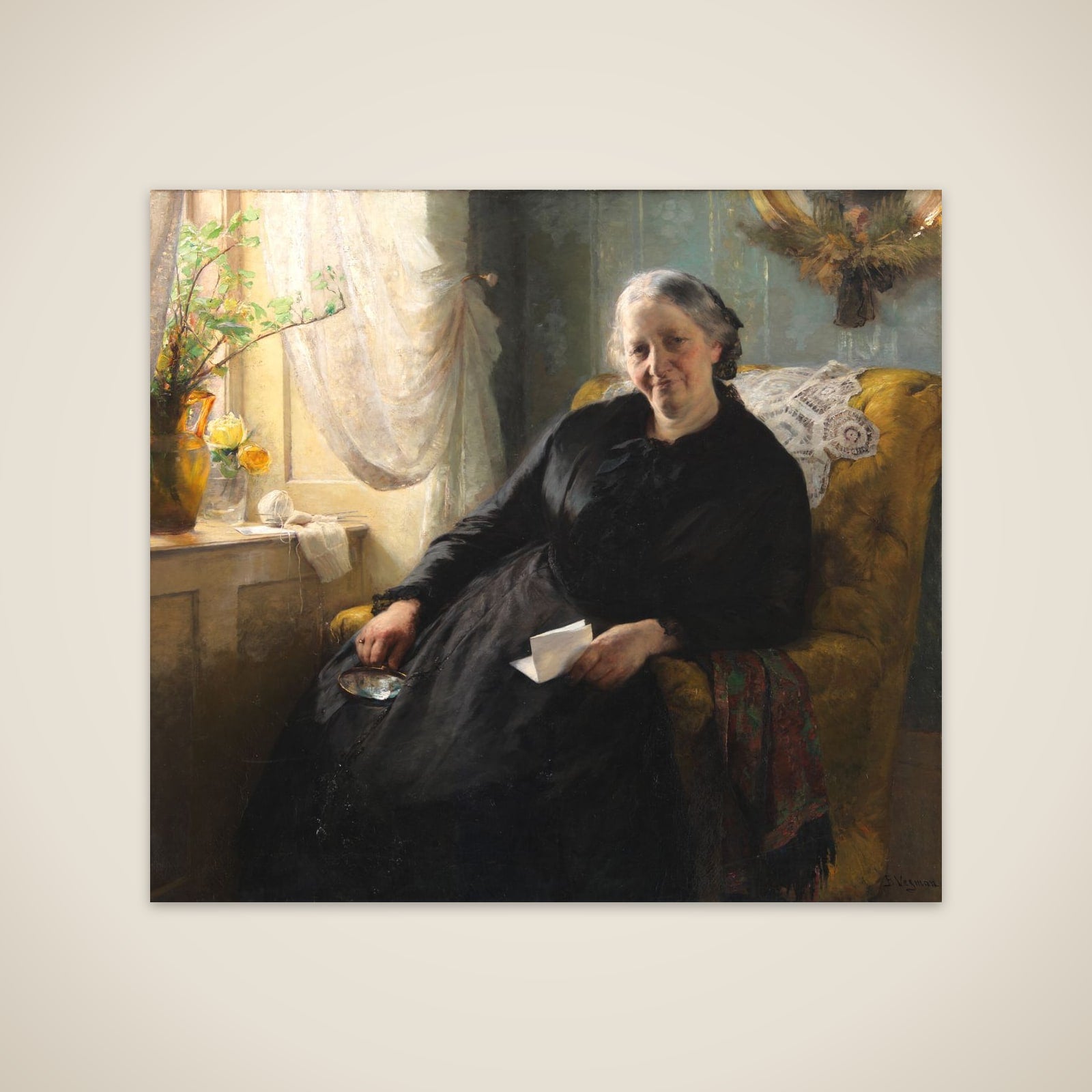 Portræt af Cecilie Trier, f. Melchior unframed print