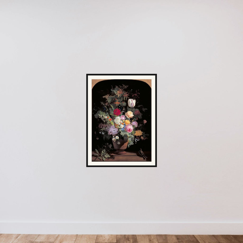 Blomster i en vase framed — shown to scale