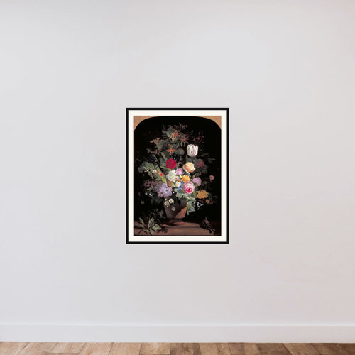 Blomster i en vase framed — shown to scale