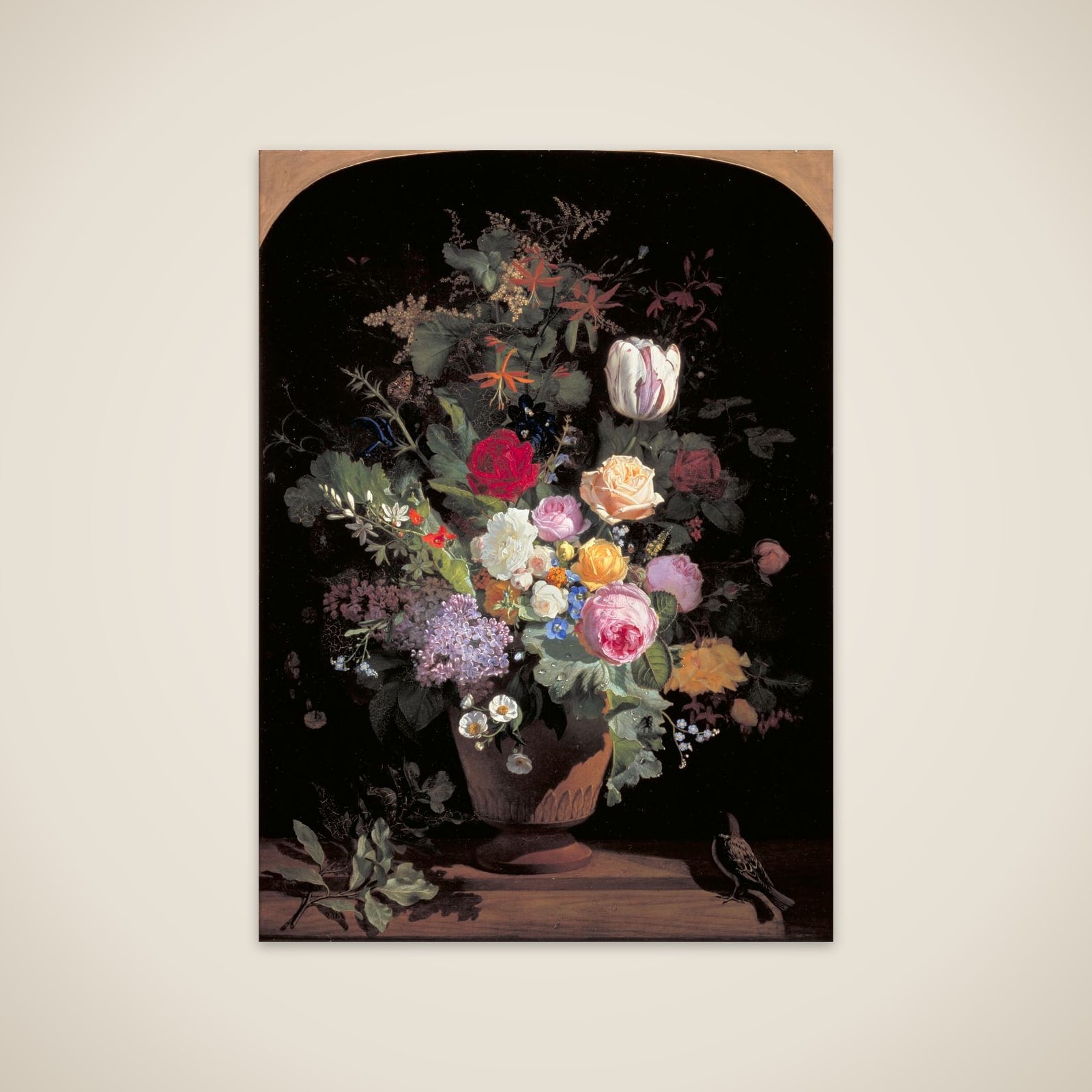 Blomster i en vase unframed print