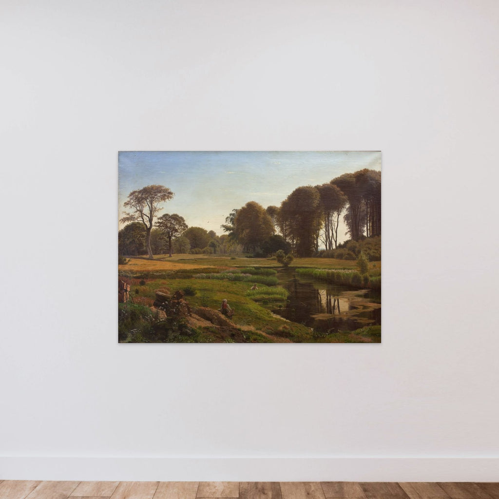 En sommerdag. Motiv fra Horneland ved Fåborg unframed — shown to scale