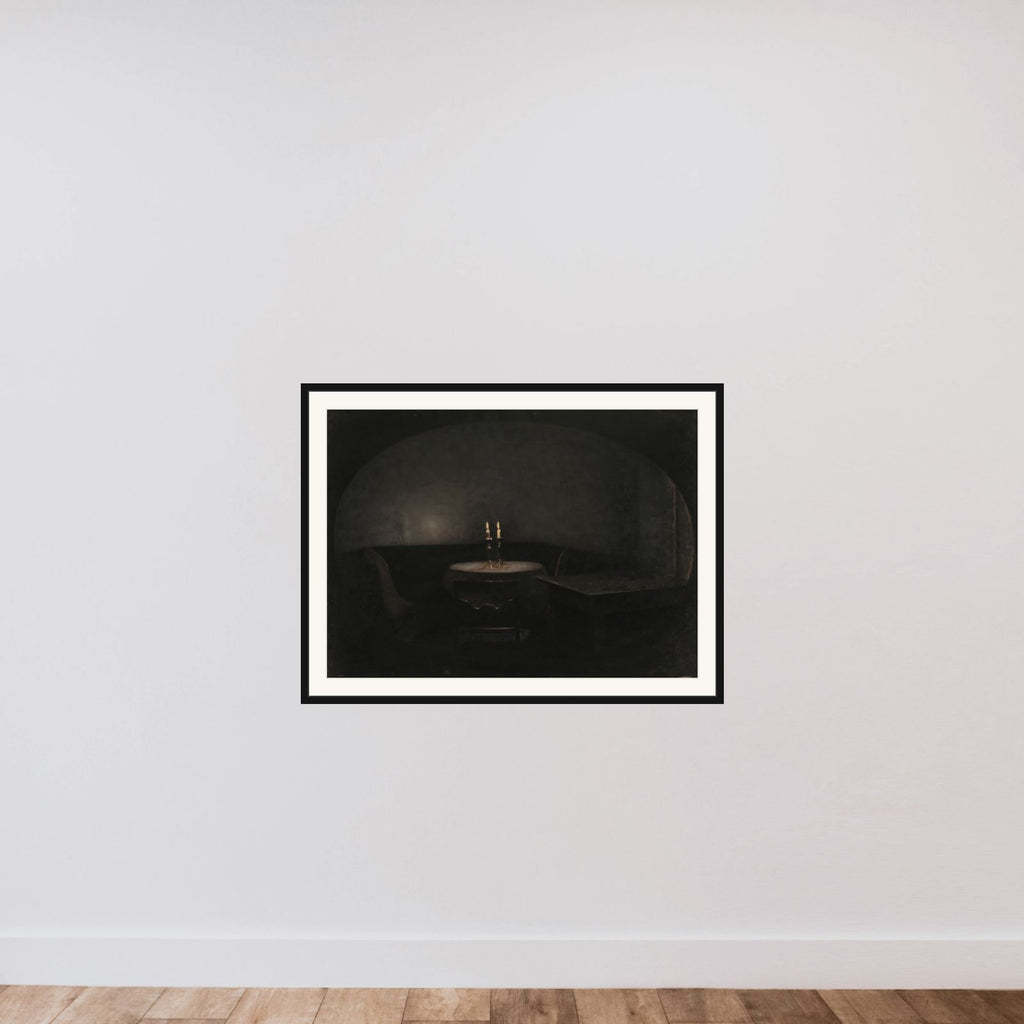 Interiør. Kunstigt lys framed — shown to scale