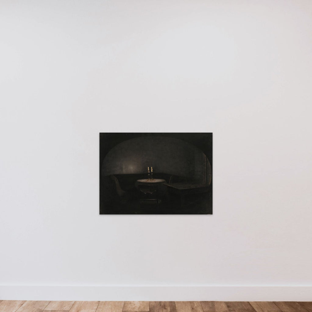 Interiør. Kunstigt lys unframed — shown to scale