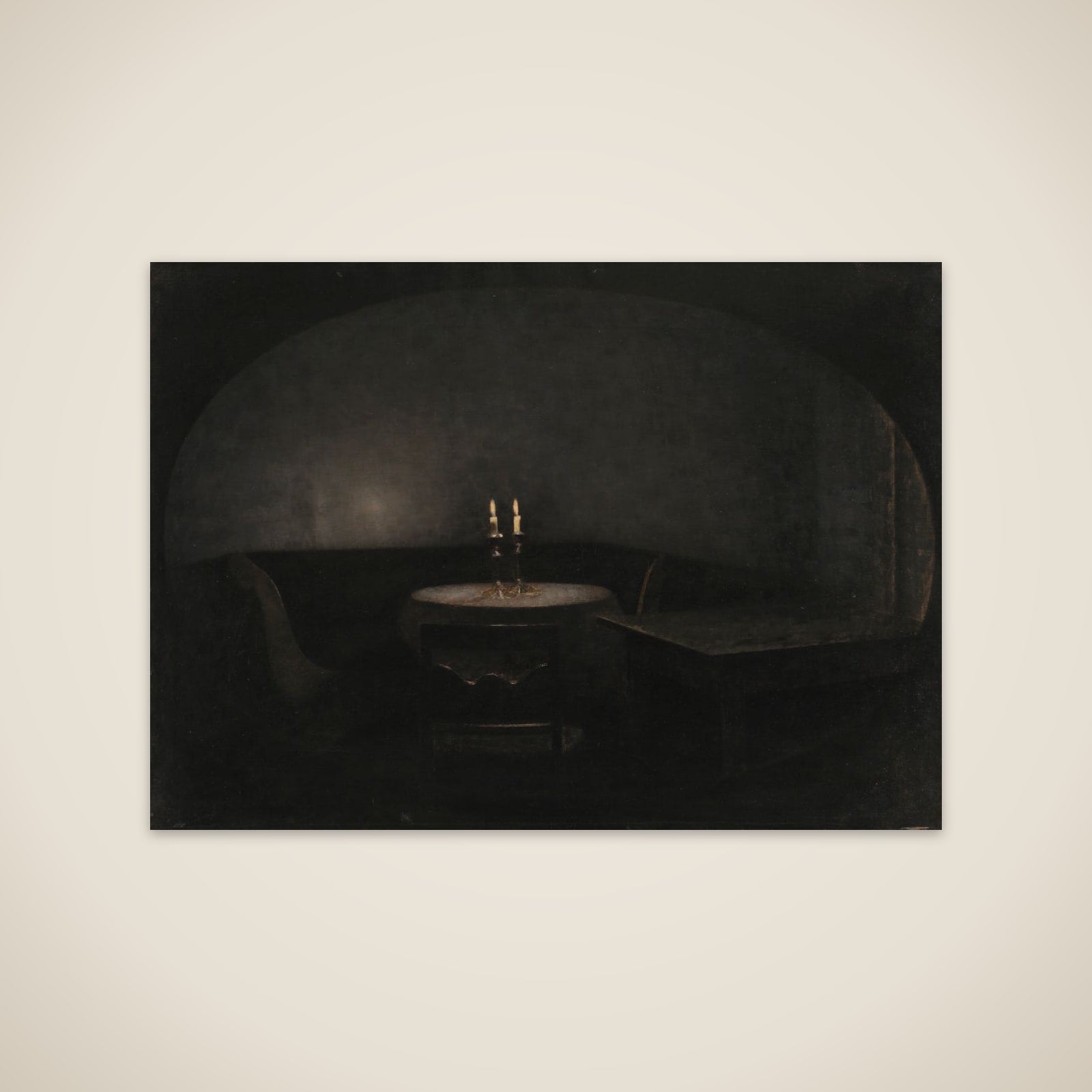 Interiør. Kunstigt lys unframed print