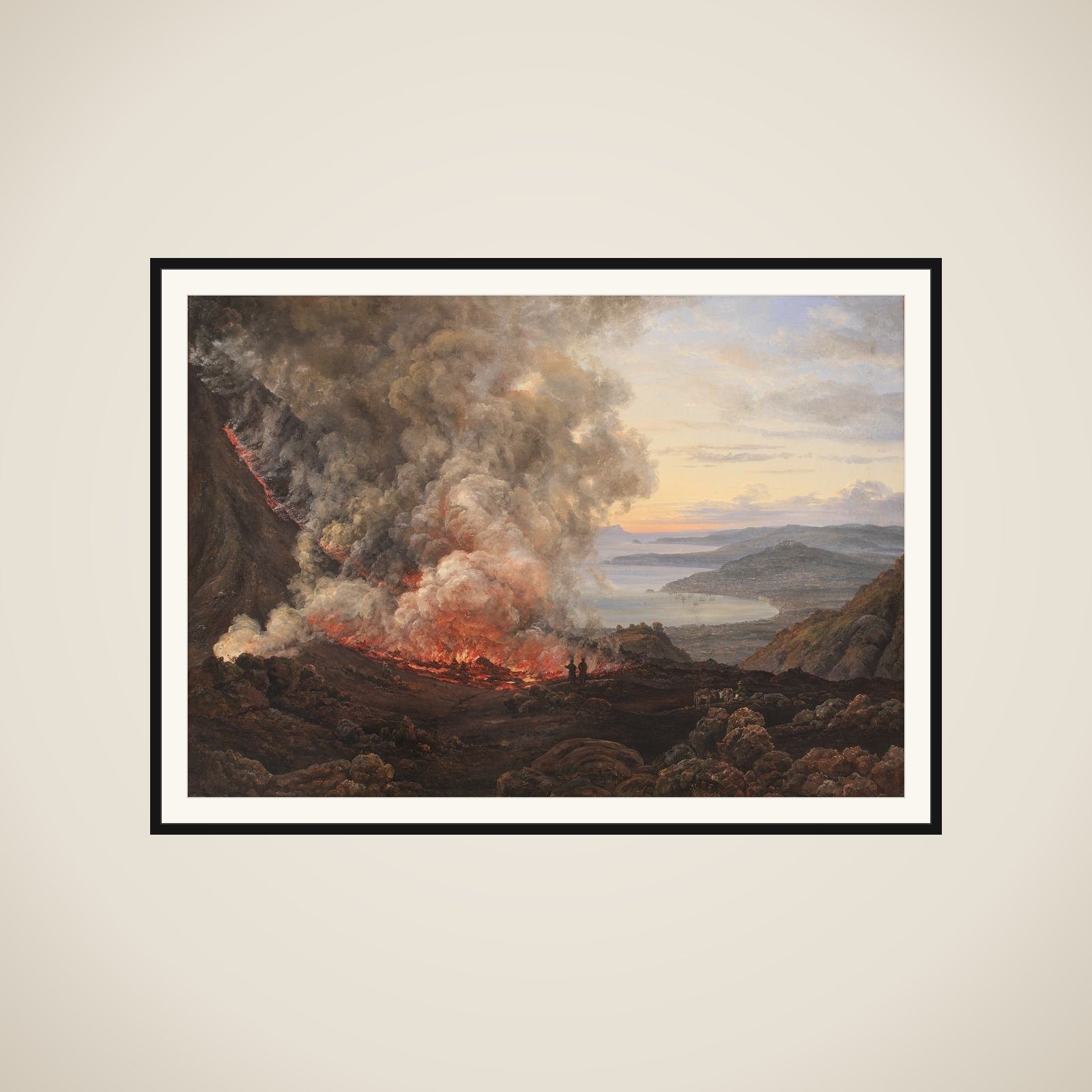 Vesuvs udbrud 1820 framed