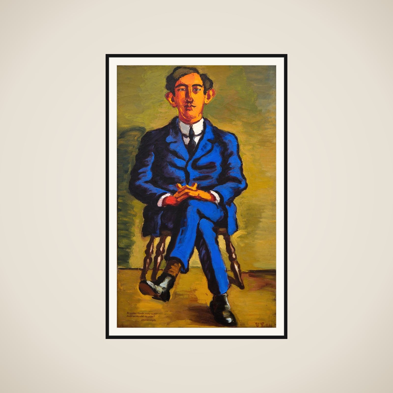 Portræt af Emil Bønnelycke framed