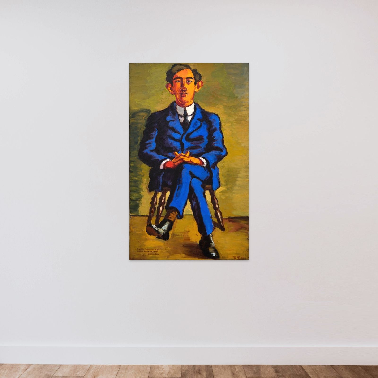 Portræt af Emil Bønnelycke unframed — shown to scale