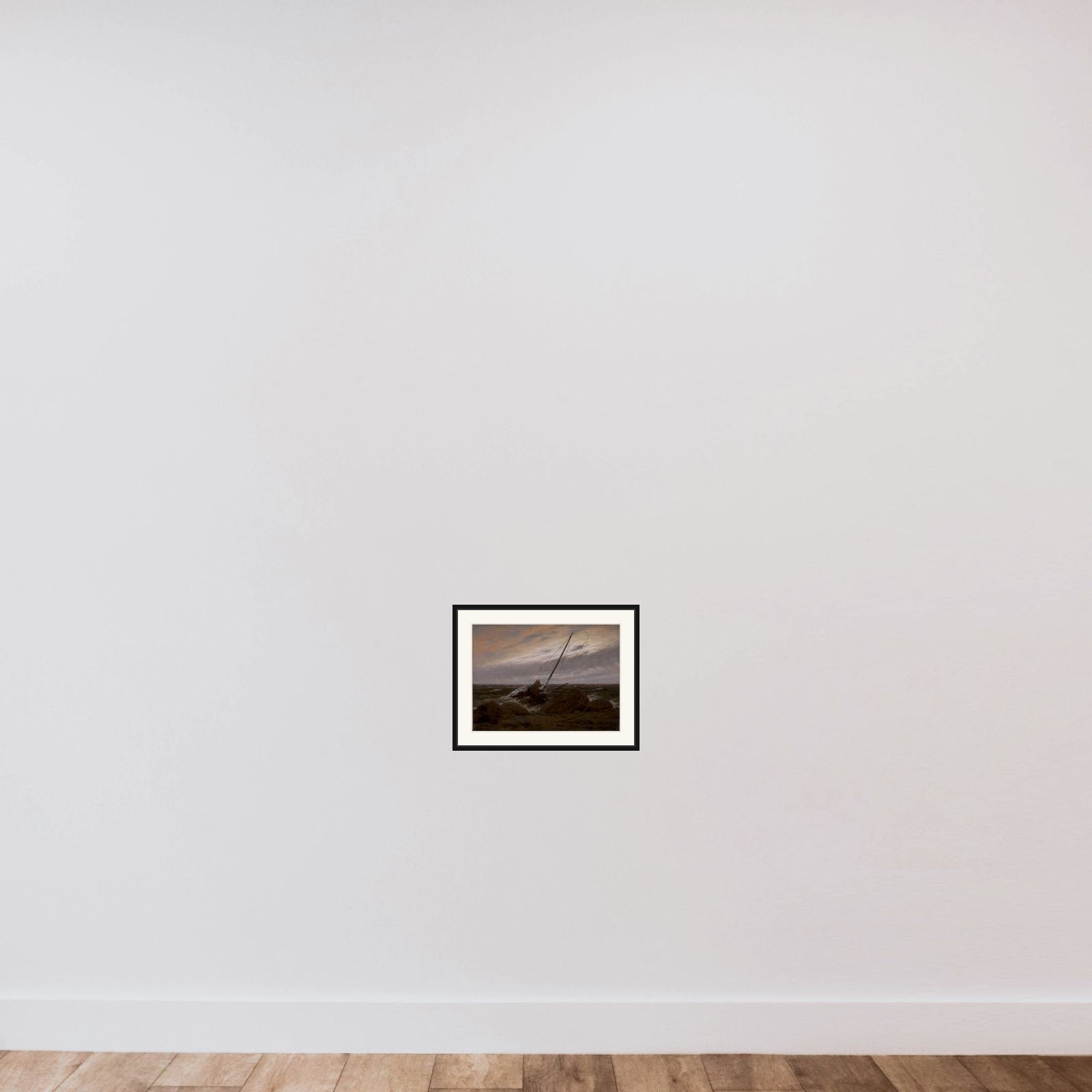 Efter stormen framed — shown to scale