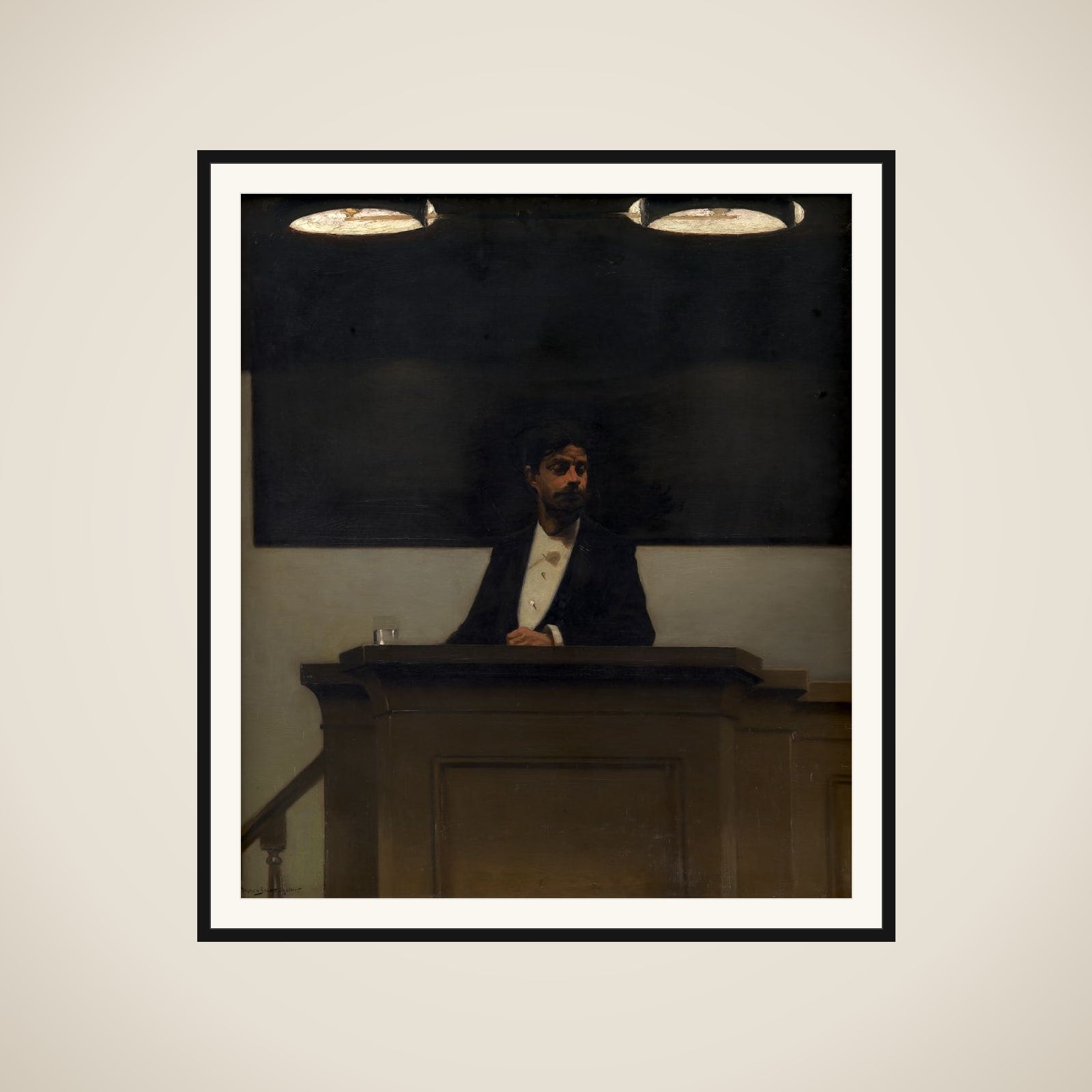 Georg Brandes på Københavns Universitets talerstol framed