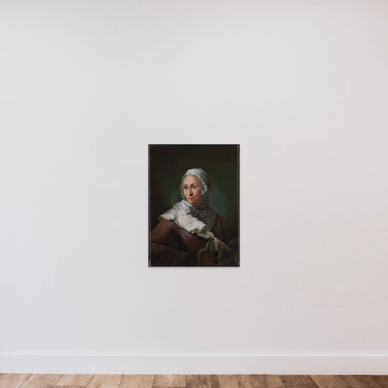 Portræt af Elisabeth Marie Fabritius, født d'Abbestée unframed — shown to scale