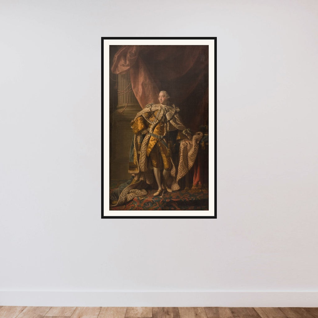 Georg III af England framed — shown to scale