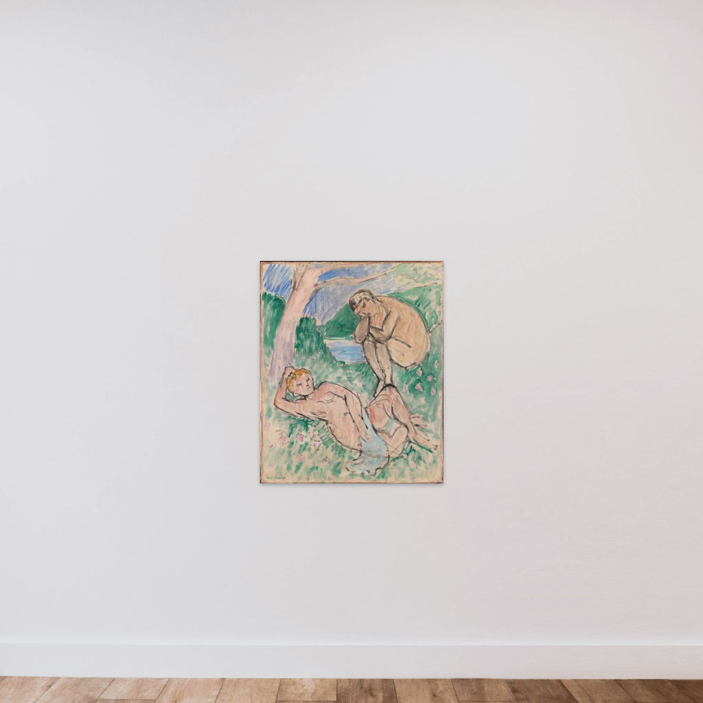 Badende unframed — shown to scale