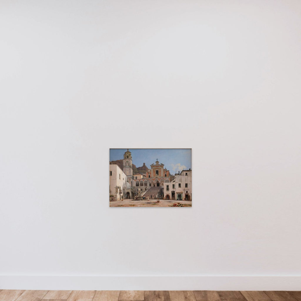 Parti af torvet i Amalfi unframed — shown to scale