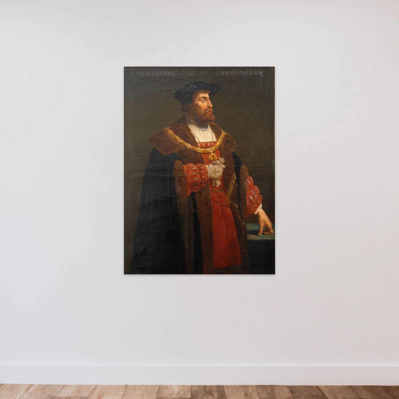 Christian II unframed — shown to scale
