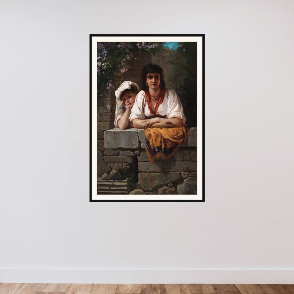 L'Aspetta. Hun venter ham framed — shown to scale