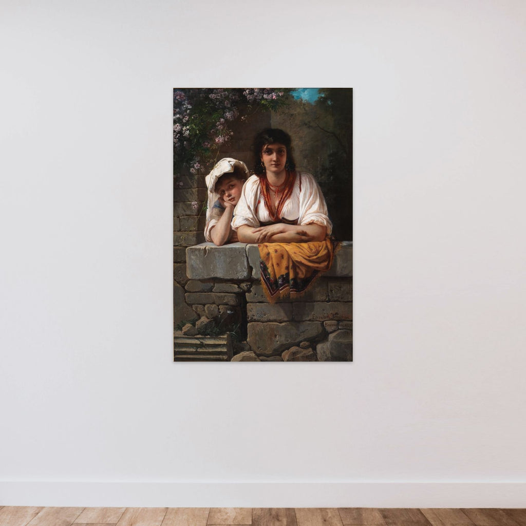 L'Aspetta. Hun venter ham unframed — shown to scale