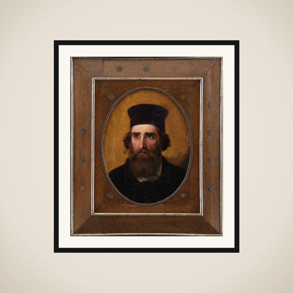 Portræt af maleren Thorald Læssøe (1816-1878) framed