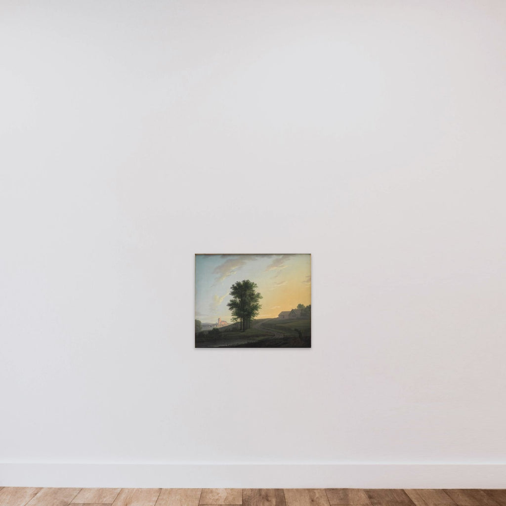 Aftenlandskab ved Gentofte unframed — shown to scale