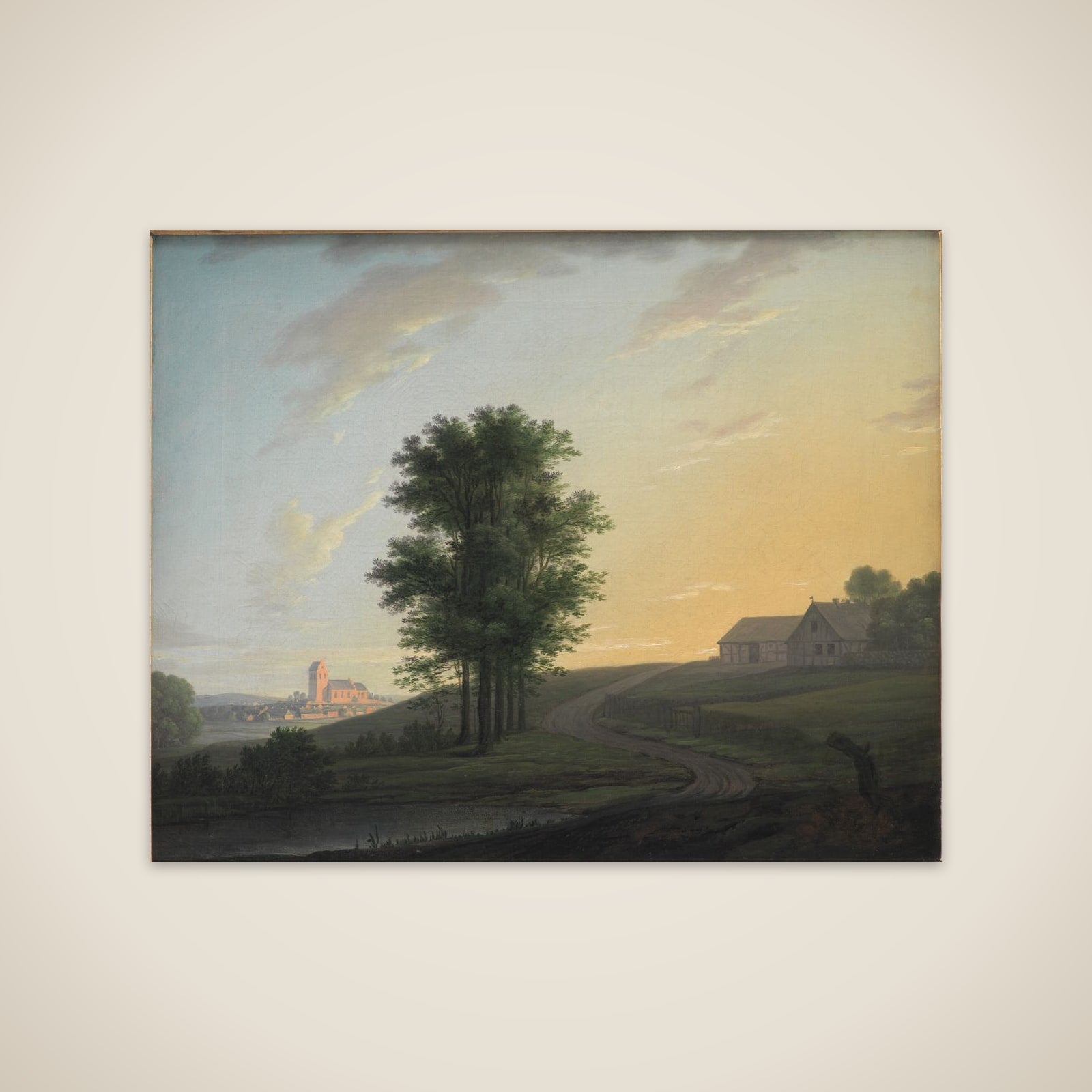 Aftenlandskab ved Gentofte unframed print