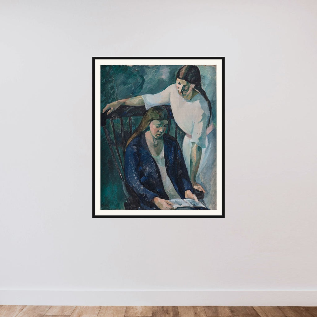 Dobbeltportræt framed — shown to scale