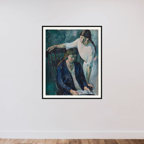 Dobbeltportræt framed — shown to scale