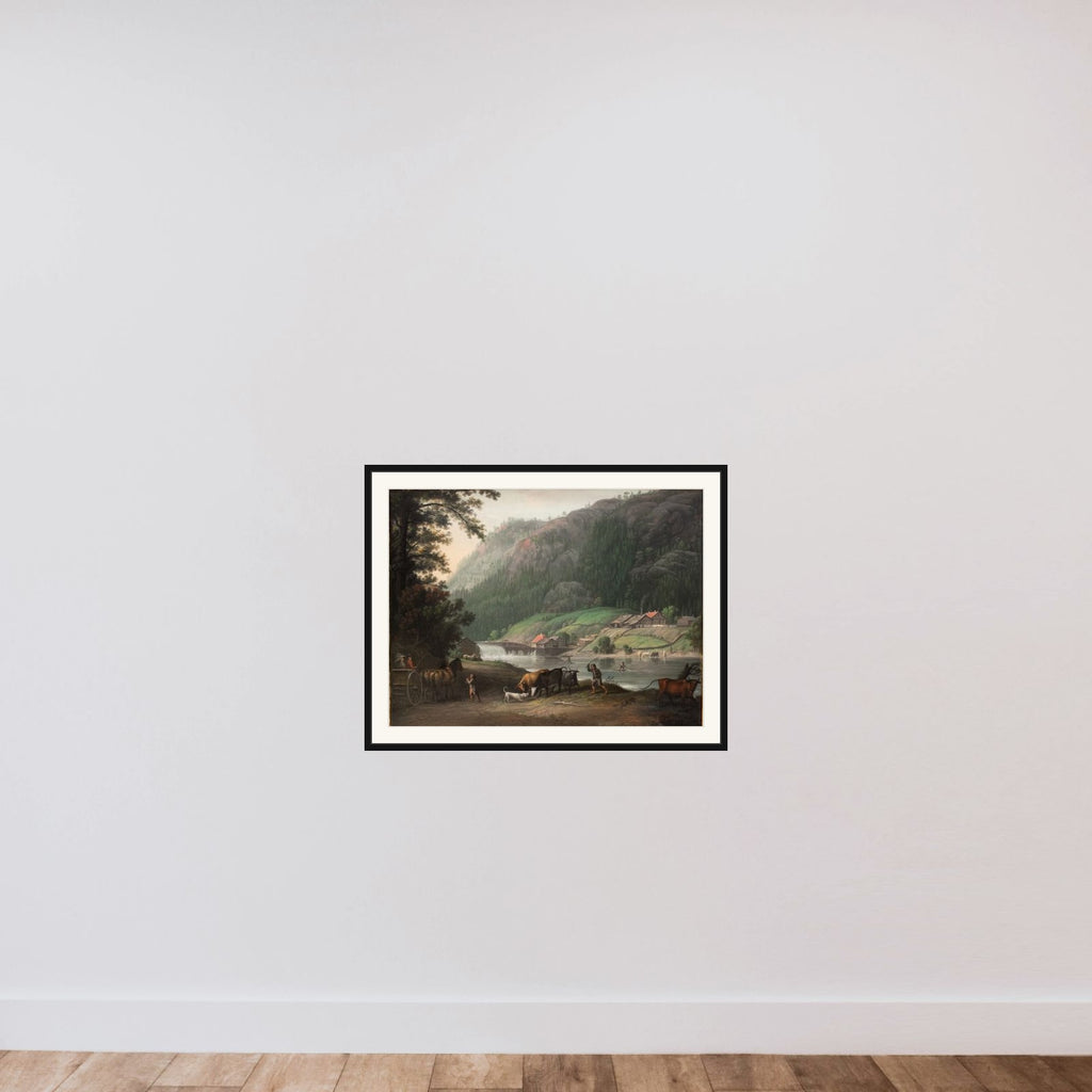 Tistedalen ved Frederikshald i Norge framed — shown to scale