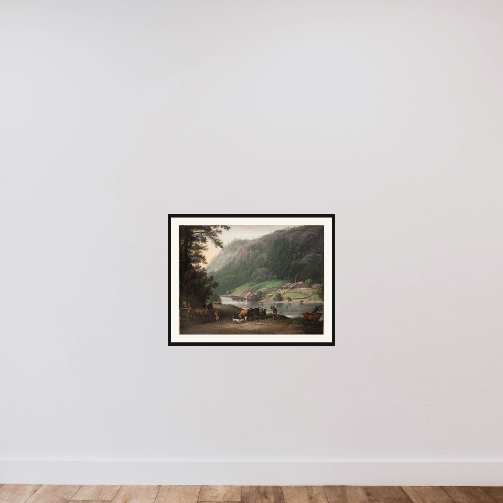 Tistedalen ved Frederikshald i Norge framed — shown to scale