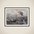 Parti fra en havn i Paris framed