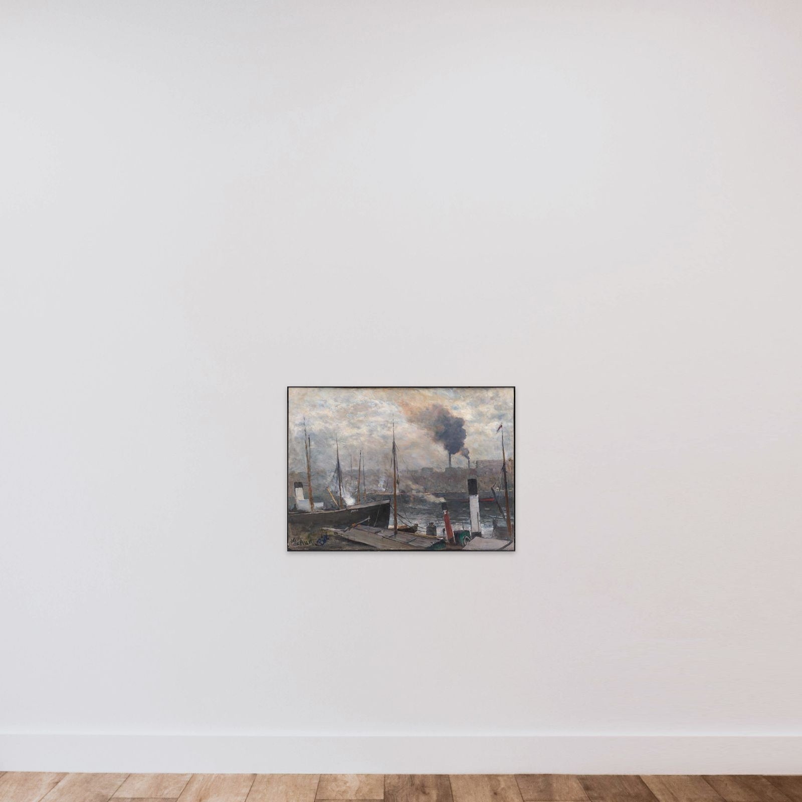 Parti fra en havn i Paris unframed — shown to scale