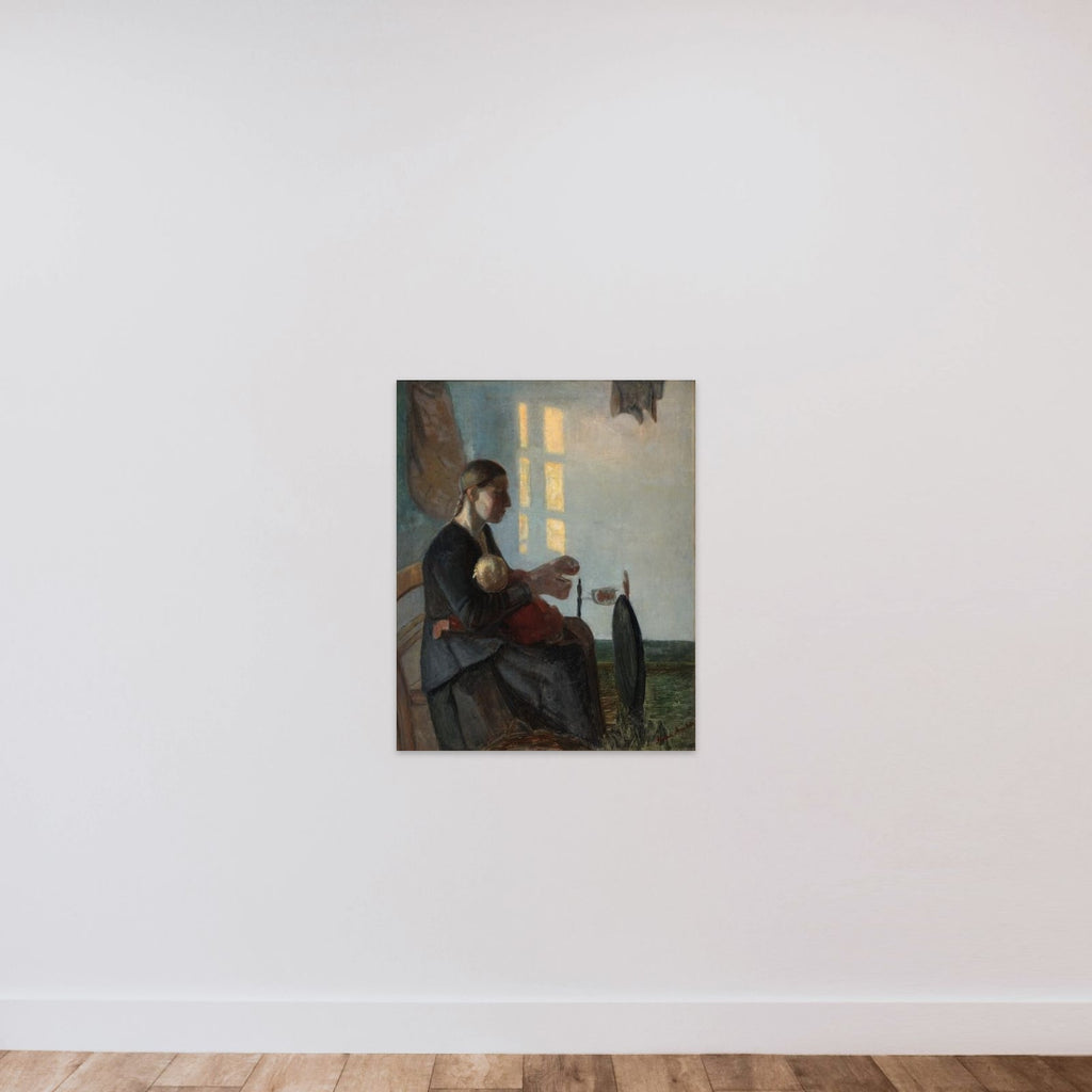 Mor og barn unframed — shown to scale