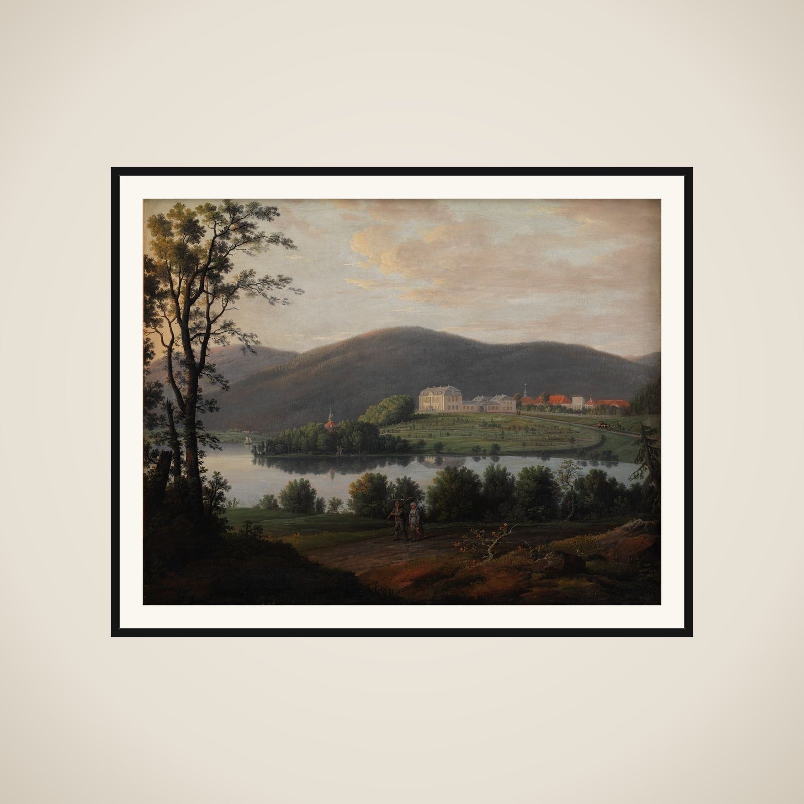 Prospekt af Bogstad i Norge framed