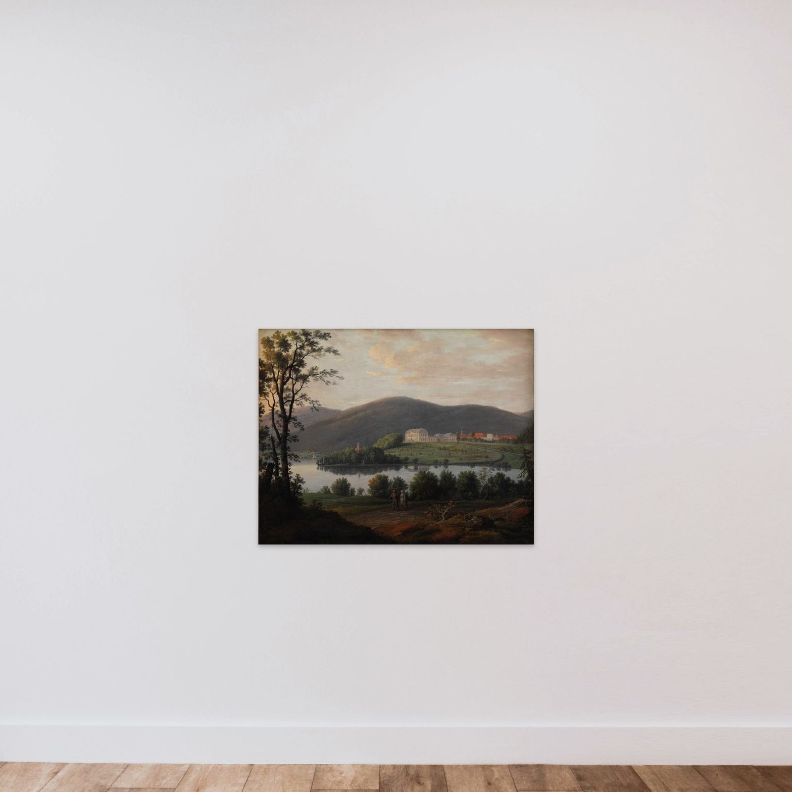 Prospekt af Bogstad i Norge unframed — shown to scale