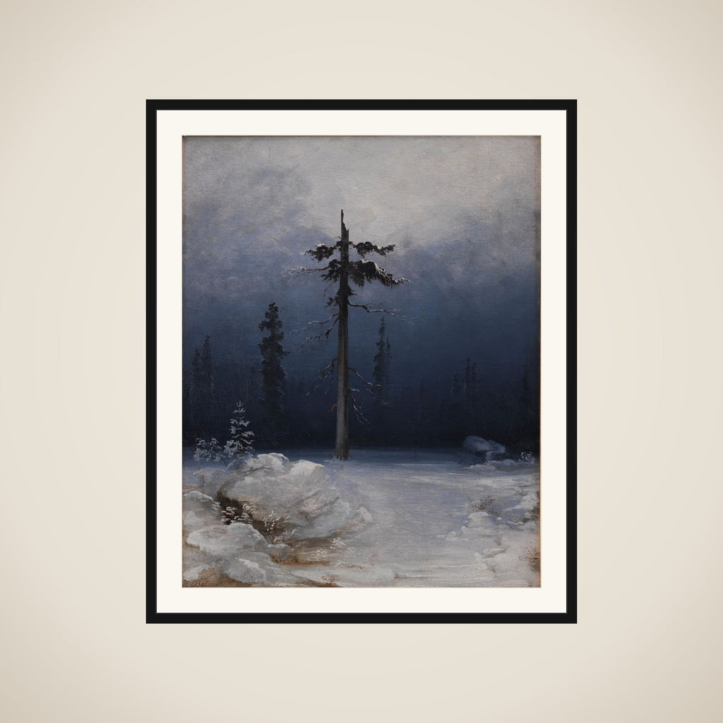 Træ i vinterskov framed