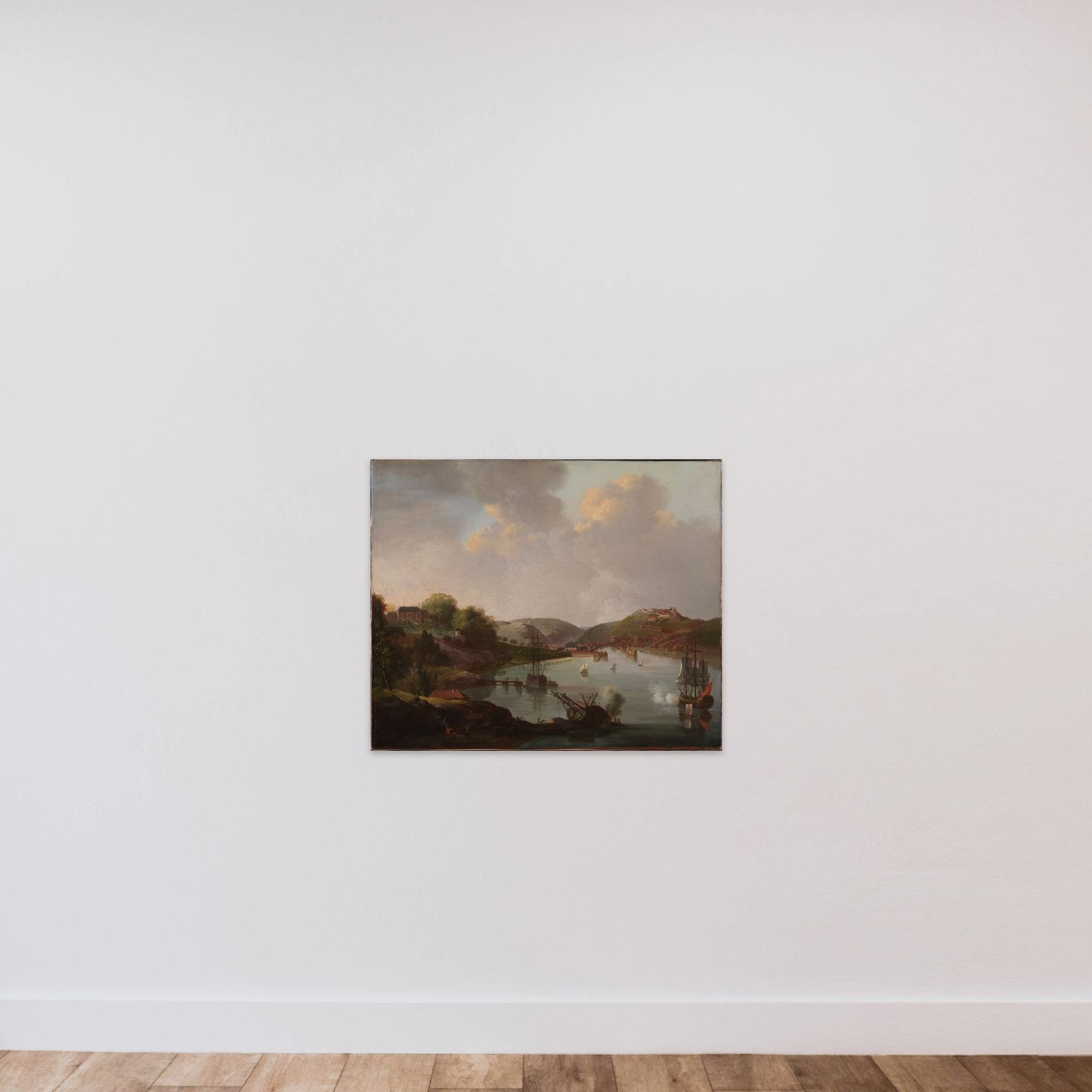 Udsigt over Frederikshald i Norge unframed — shown to scale