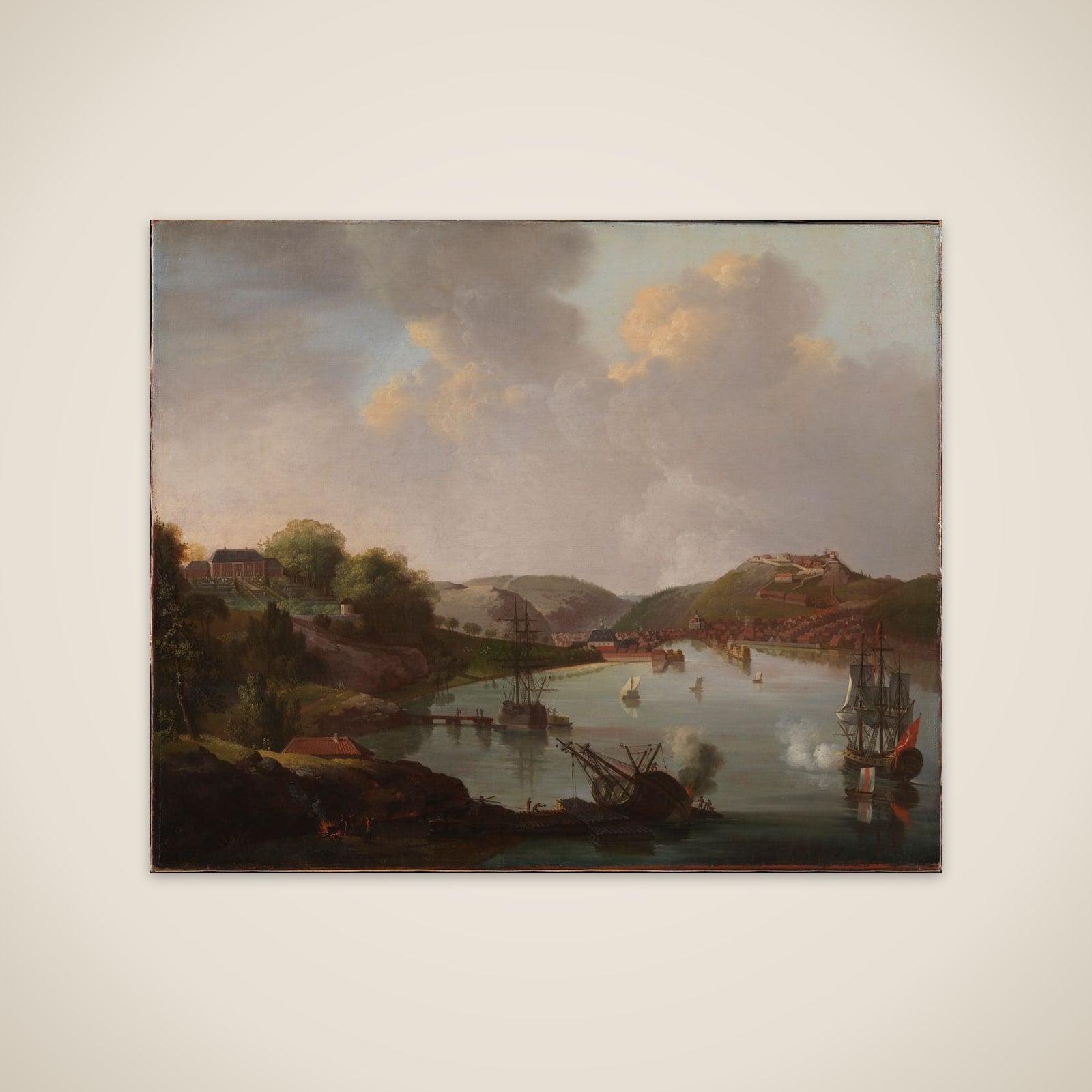 Udsigt over Frederikshald i Norge unframed print
