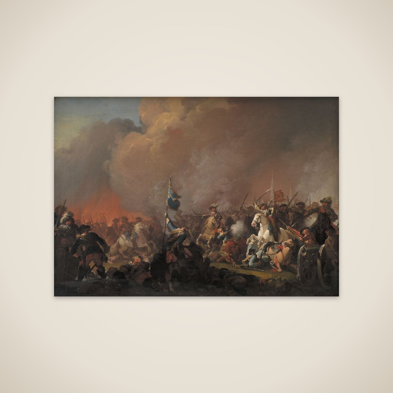 Udfaldet på Amager 1658 under Svenskekrigen 1657-60 unframed print
