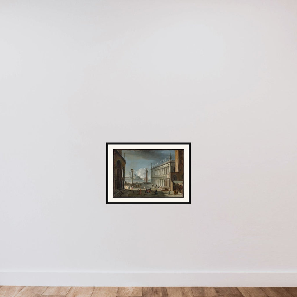 Piazettaen i Venezia framed — shown to scale