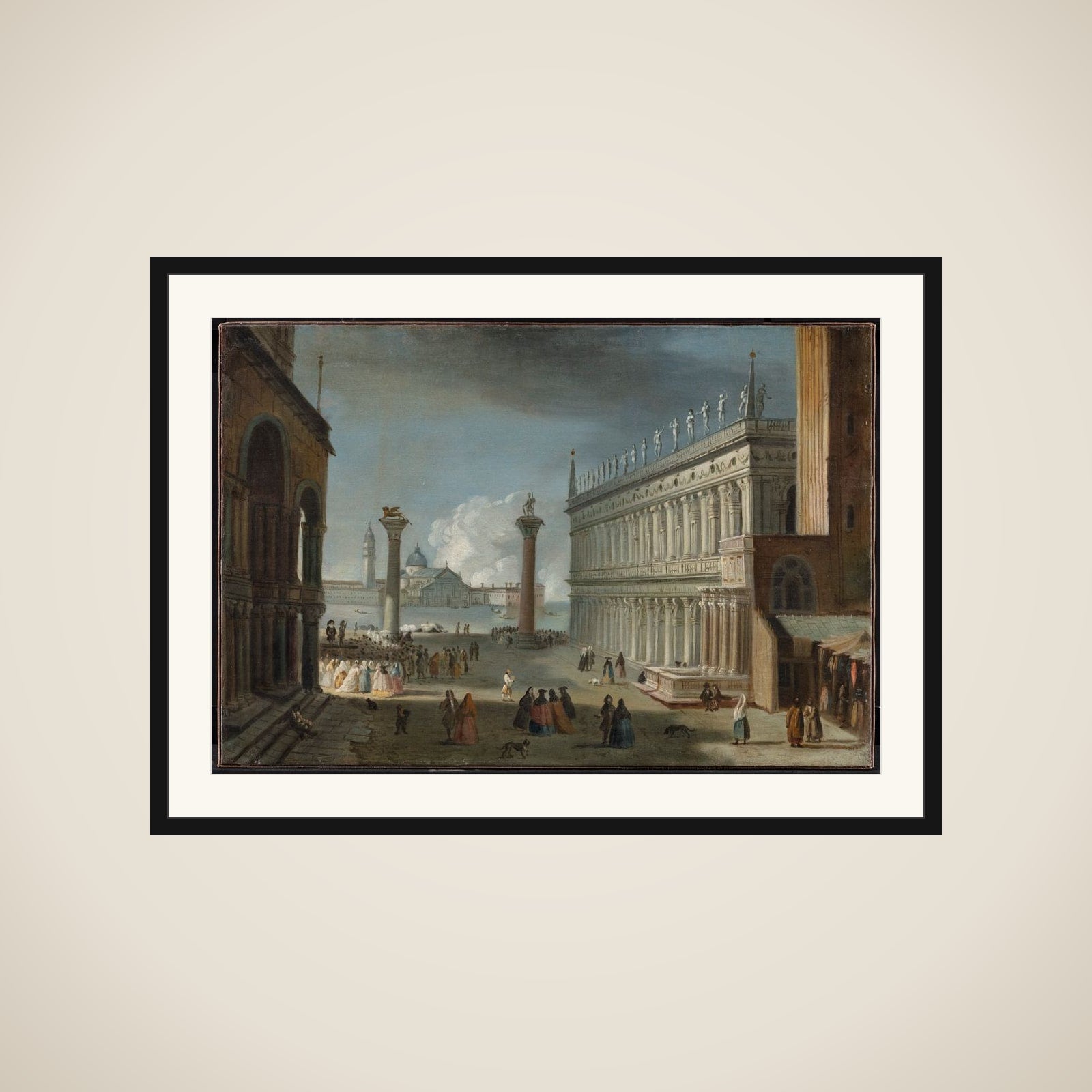 Piazettaen i Venezia framed