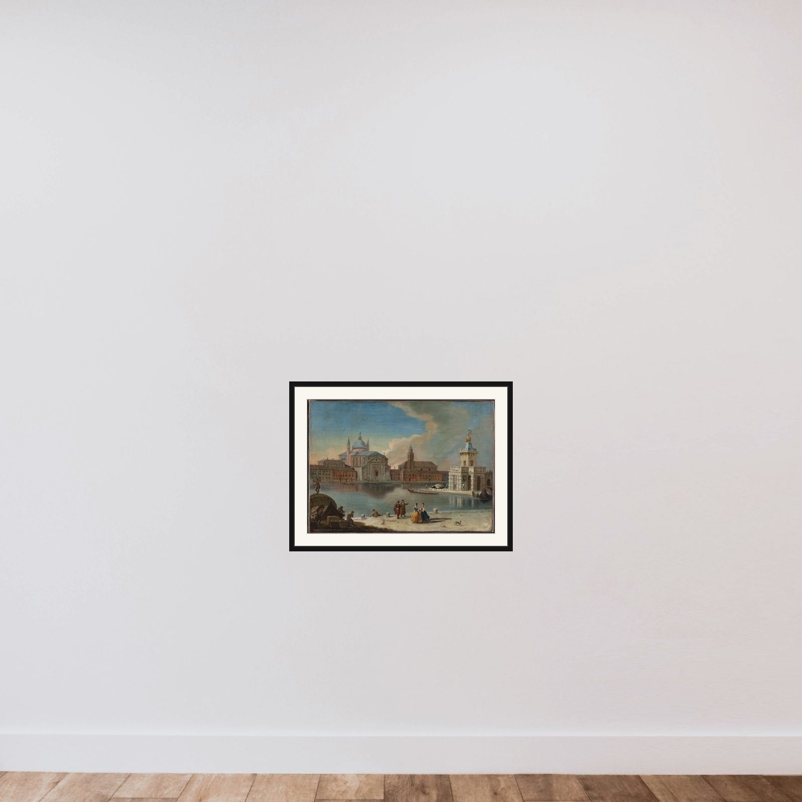 La Dogana i Venezia framed — shown to scale