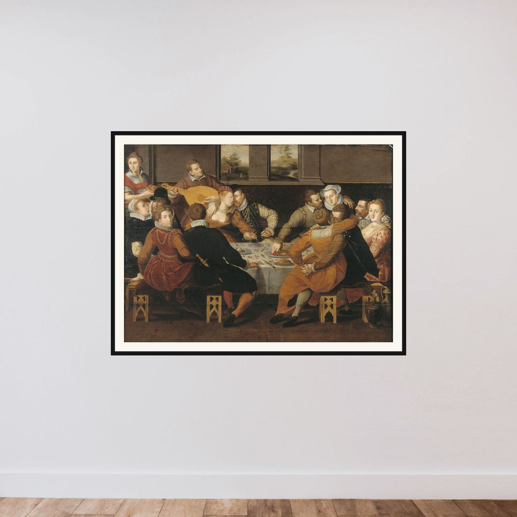 Menneskene i deres synd overrasket af Dommedag framed — shown to scale