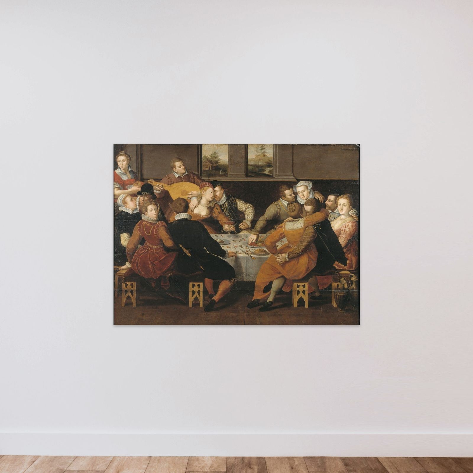 Menneskene i deres synd overrasket af Dommedag unframed — shown to scale