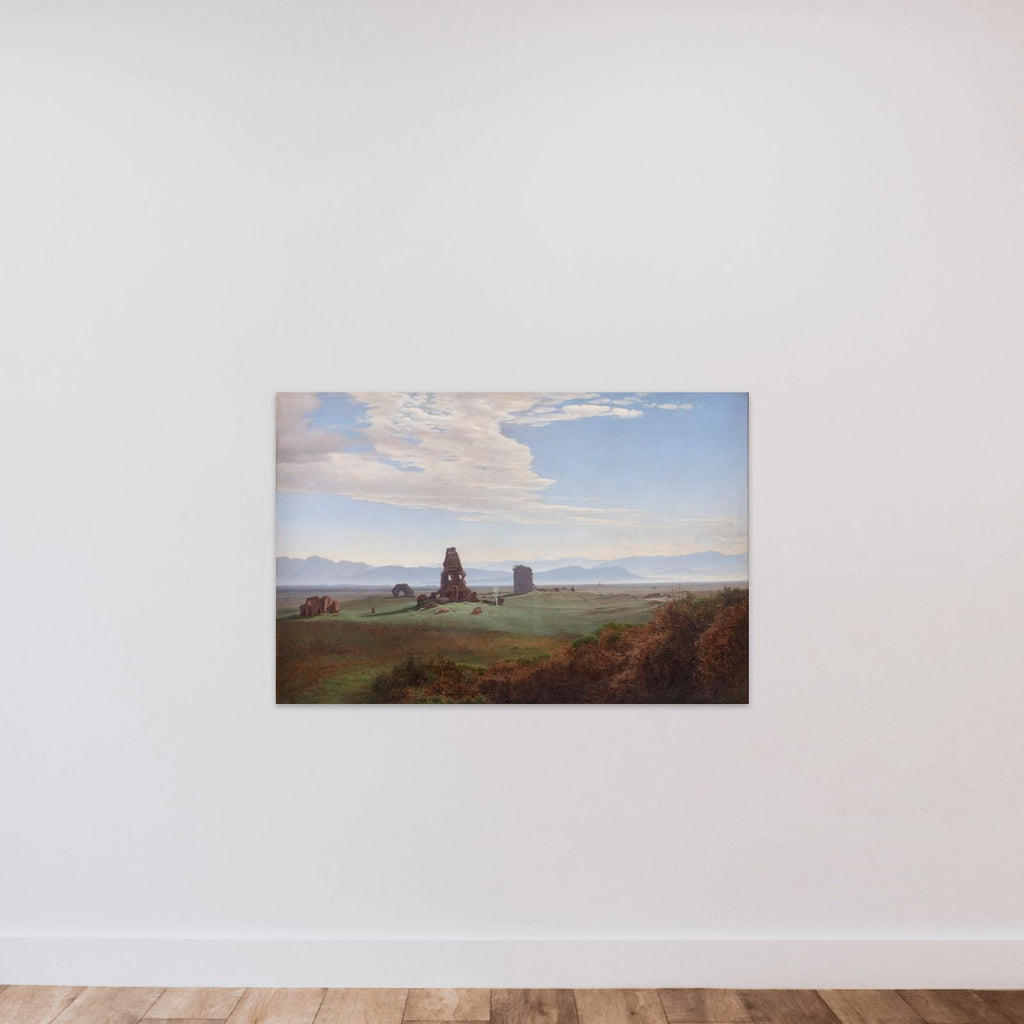 Ruiner i Den romerske Campagne unframed — shown to scale