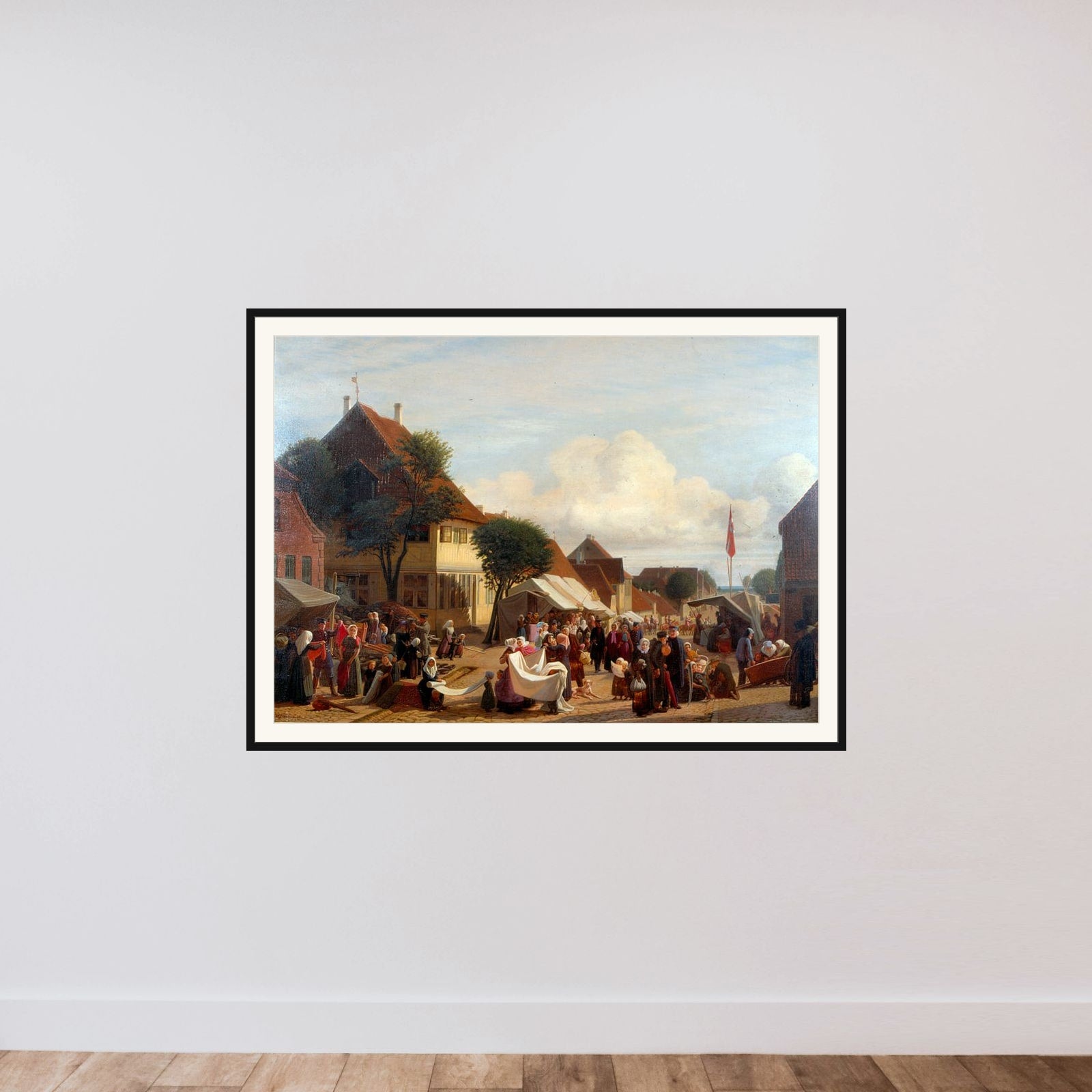 En markedsdag i Fredericia framed — shown to scale