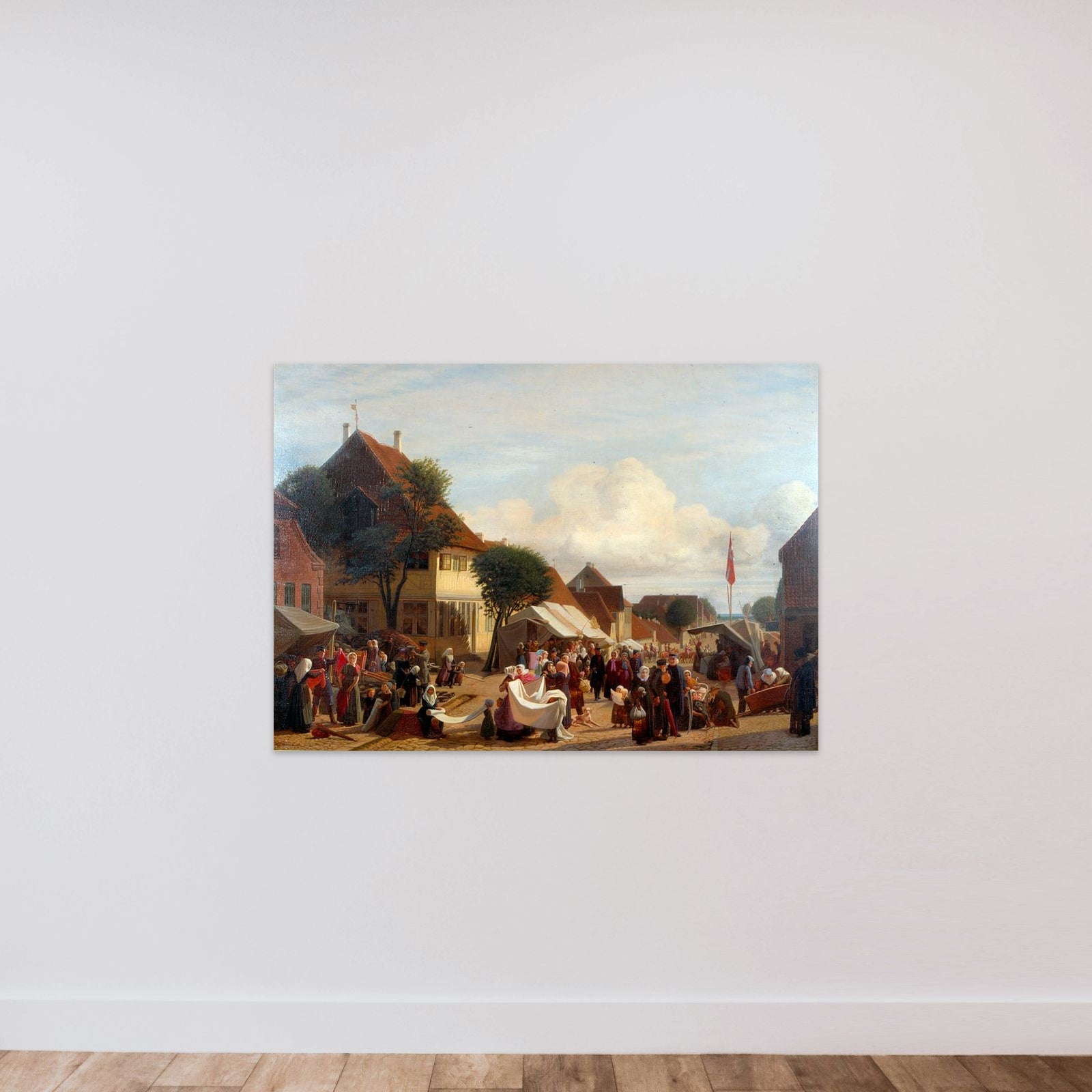 En markedsdag i Fredericia unframed — shown to scale