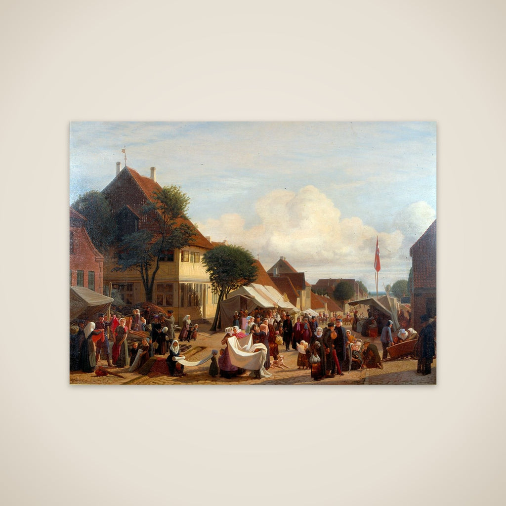 En markedsdag i Fredericia unframed print
