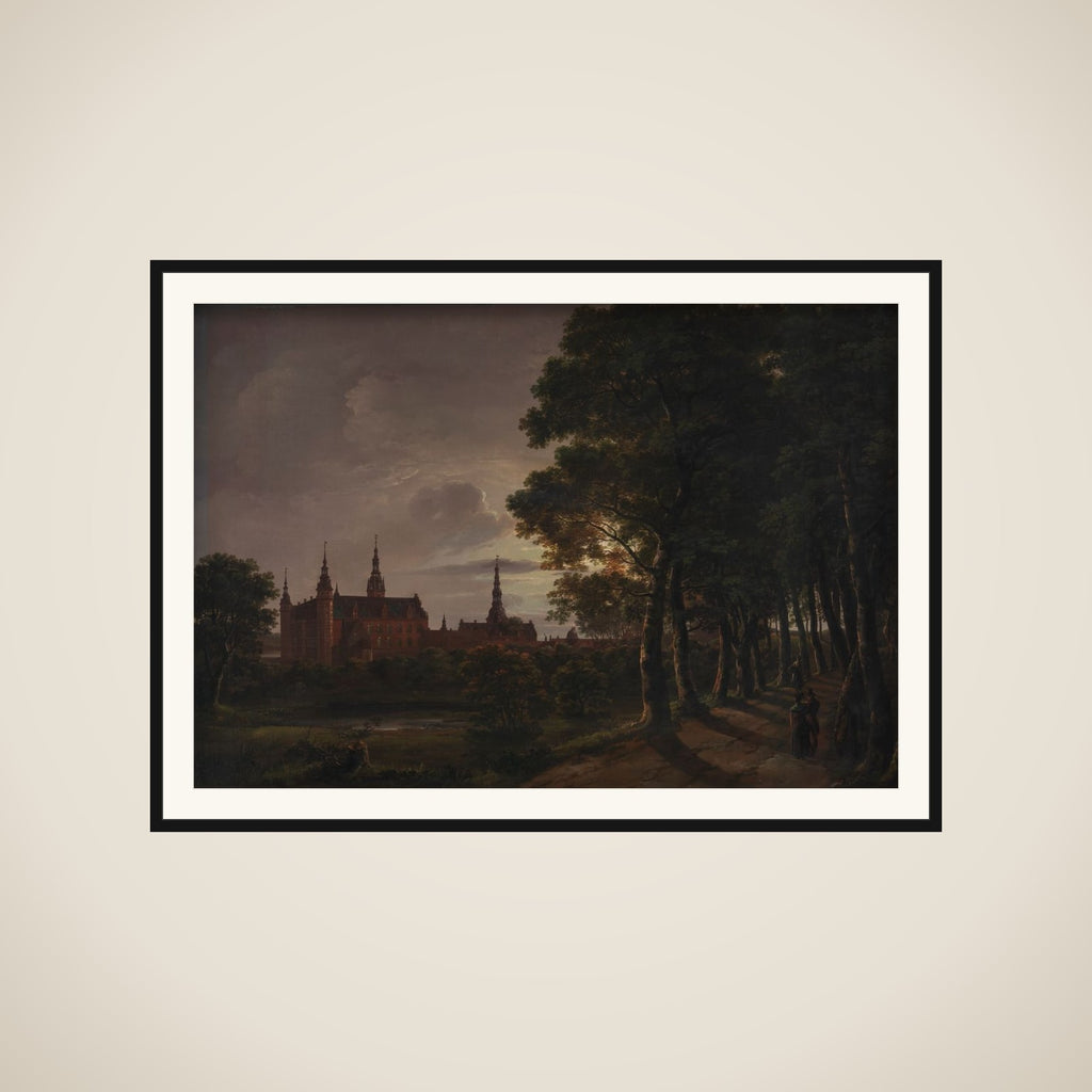 Frederiksborg slot i måneskin framed